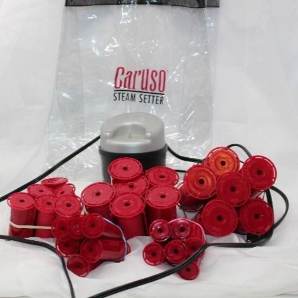 Caruso Steam Setter Hair Curlers Complete 31 pc Set Works Great! Sz Petite-Jumbo